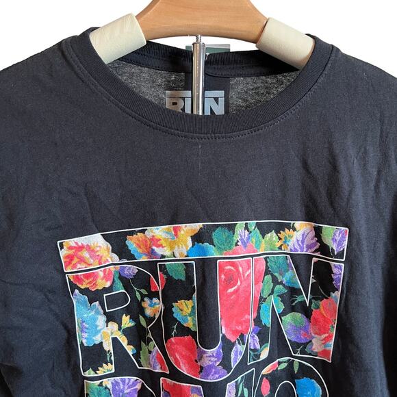 Women's RUN DMC Floral Short Sleeve Graphic T-Shirt - Size Small - NWT - Picture 3 of 5